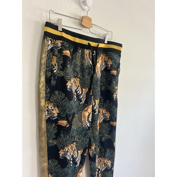 Victorious Mens Green Floral Tiger Track Pants & Jacket Track Suit Set Size 2X - Picture 16 of 16